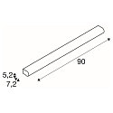 SLV Premium-LED Wandleuchte MARYLIN, IP44, Chrom / Wei�, 120�, L�nge 90cm, 21W 3000K 1400lm