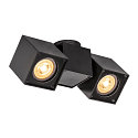Wand- und Deckenleuchte ALTRA DICE II, 2x GU10, horizontal + vertikal drehbar, Schwarz