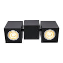 SLV Wand- und Deckenleuchte ALTRA DICE II, 2x GU10, horizontal + vertikal drehbar, Schwarz