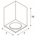SLV Deckenleuchte ALTRA DICE CL, Single, GU10 QPAR51, Schwarz