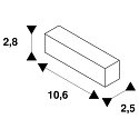 SLV Zubeh�r f�r 3-Phasen Stromschiene S-TRACK PHASE & DALI - Mini-Verbinder, IP20, max. 16A, DALI steuerbar, wei�