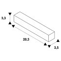SLV Zubeh�r f�r 3-Phasen Aufbau-Stromschiene PHASE & DALI - Verbinder mit Einspeisem�glichkeit, DALI steuerbar, Erde links, wei�