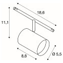 LED Seilleuchte NOBLO� SPOT f�r Niedervolt-Seilsystem TENSEO, IP20, 8.5W 2700K 36�, kardanisch (90� / 340�)