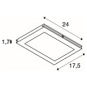 SLV LED Seilleuchte PLYTTA rectangular f�r TENSEO Niedervolt-Seilsystem, 9W, 2700K, 580lm, chrom