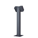 SLV Outdoor Stehleuchte / Wegeleuchte THEO PATHLIGHT DOUBLE QPAR51, IP44 IK02, 2x GU10, +/-90� neigbar, Anthrazit