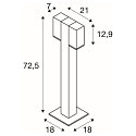SLV Outdoor Stehleuchte / Wegeleuchte THEO PATHLIGHT DOUBLE QPAR51, IP44 IK02, 2x GU10, +/-90� neigbar, Anthrazit