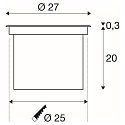 SLV LED Bodeneinbauleuchte DASAR� 270 LED Au�enleuchte, rund, symmetrische Abstrahlung, 30W, IP65/IP67, schwarz, Edelstahl, 3000K