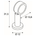 SLV LED Outdoor luminaire ESKINA 30 POLE LED Floor lamp, 14,5W, 95�, 3000/4000K, 1000lm, IP65, dimmable, anthracite