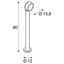 SLV Outdoor LED Stehleuchte ESKINA 80 POLE CCT, IP65 IK02, 14.5W 3000/4000K 95�, drehbar + neigbar, dimmbar, anthrazit