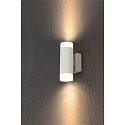 SLV Wandleuchte ASTINA UP/DOWN, Zylindrisch, 2x GU10 QPAR51, wei�