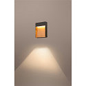 SLV LED Outdoor wall luminaire FLATT LED, 14W, 3000/4000K, IP65, 500lm, anthracite/brown