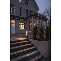SLV Outdoor LED Stehleuchte FLATT POLE, IP65 IK03, eckig, 65cm, 10W 3000/4000K (CCT Switch), offenes Kabelende, anthrazit / braun