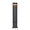Outdoor LED Stehleuchte FLATT POLE, IP65 IK03, eckig, 100cm, 10W 3000/4000K (CCT Switch), offenes Kabelende, anthrazit / braun