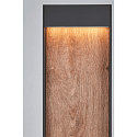 SLV Outdoor LED Stehleuchte FLATT POLE, IP65 IK03, eckig, 100cm, 10W 3000/4000K (CCT Switch), offenes Kabelende, anthrazit / braun