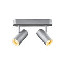LED Wand- und Deckenstrahler NOBLO� II, 2-flammig, 12W 2700K 1200lm 36�, CRi>80, verstellbar, dimmbar, silbergrau