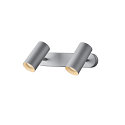 SLV LED Wand- und Deckenstrahler NOBLO� II, 2-flammig, 12W 2700K 1200lm 36�, CRi>80, verstellbar, dimmbar, silbergrau
