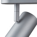 SLV LED Wand- und Deckenstrahler NOBLO� II, 2-flammig, 12W 2700K 1200lm 36�, CRi>80, verstellbar, dimmbar, silbergrau
