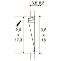 SLV LED Wall recessed luminaire NOTAPO, 3000K, 6lm, white, 18cm