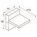 SLV LED Au�enwandleuchte ABRIDOR SENSOR, IP54 IK03, 12W 3000/4000K (CCT Switch) 980lm, schwenkbar, Anthrazit