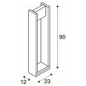 SLV LED Standleuchte / Wegeleuchte QUAD POLE, IP65 IK02, 18W 3000K 1550lm 100�, schwenkbar 180�, schaltbar, anthrazit