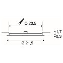 LED Deckeneinbauleuchte SENSER 24 DL, rund, 12,5W, 1200lm, IP20, wei�, 3000K