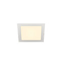LED Ceiling recessed luminaire SENSER 18 LED, square, 820lm, IP20, white, 3000K
