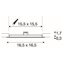 LED Deckeneinbauleuchte SENSER 18 DL, eckig, 9,7W, 820lm, IP20, wei�, 3000K