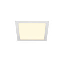 LED Ceiling recessed luminaire SENSER 24 LED, square, 1200lm, IP20, white, 3000K