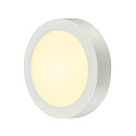 SLV LED Wand-/Deckenleuchte SENSER 18 CW, rund, IP20, wei�, 12W 3000K