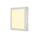 SLV LED Wand-/Deckenleuchte SENSER 24 CW, eckig, 15W, 1200lm, IP20, wei�, 15W 3000K