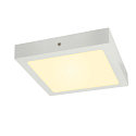 SLV LED Wand-/Deckenleuchte SENSER 24 CW, eckig, 15W, 1200lm, IP20, wei�, 15W 3000K