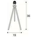 Table lamp FENDA BASE II Tripod, E27 max. 40W, shade excl., black