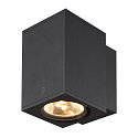 SLV Premium-LED Outdoor Wandleuchte ENOLA SQUARE SINGLE CCT, IP65 IK02, Gr��e M, 10W 3000/4000K 720/820lm 38�, CRi>90, Anthrazit