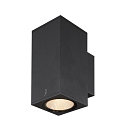 SLV Premium-LED Outdoor Wandleuchte ENOLA SQUARE UP/DOWN CCT, IP65 IK02, Gr��e M, 19W 3000/4000K 1480/1680lm 38�, CRi>90