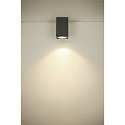 Premium-LED Outdoor Deckenleuchte ENOLA SQUARE CCT, IP65 IK02, Gr��e S, 9W 3000/4000K 510/580lm 38�, CRi>90, Anthrazit