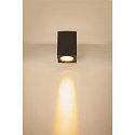 SLV Premium-LED Outdoor Deckenleuchte ENOLA SQUARE CCT, IP65 IK02, Gr��e M, 10W 3000/4000K 700/800lm 38�, CRi>90, Anthrazit