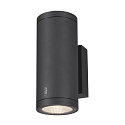 LED Outdoor Wall luminaire ENOLA ROUND UP/DOWN CCT, IP65 IK06, M-size, 19W 3000/4000K 740/840lm 38�, CRi>90, anthracite