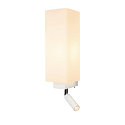 SLV Wandleuchte QUADRASS SPOT Indoor, E27, mit LED Spot 2W, 3000K, 200lm, wei�