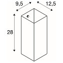 SLV Wandleuchte QUADRASS Indoor, E27, schwarz