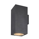 Premium-LED Outdoor Wall luminaire ENOLA SQUARE UP/DOWN CCT, IP65 IK02, L-size, 53W 3000 / 4000K 5400 / 6000lm 30�, CRi>90