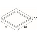 Outdoor LED Wand-/Deckenleuchte AINOS SQUARE, IP65, 30 x 30cm, 17W 3000/4000K (CCT Switch) 1300lm, anthrazit / opal