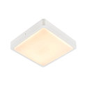 Outdoor LED Wand-/Deckenleuchte AINOS SQUARE SENSOR, IP65, 30 x 30cm, 18W 3000/4000K (CCT Switch) 1300lm, wei� / opal