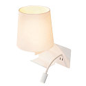 LED Wandleuchte SOMNILA FLEX Indoor, E27, mit LED Spot 65lm, 3000K, wei�, inkl. USB Anschluss, Spot links