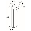 LED Outdoor luminaire L-LINE OUT FL Pole LED Floor lamp, horizontal, CCT switch, 3000/4000K, 490/530lm, IP65, anthracite, 50cm