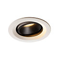 LED Deckeneinbauleuchte NUMINOS DL M, 2700K, IP20, dreh-/schwenkbar, 20�, 1460lm, UGR 19, Wei� / Schwarz