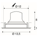 SLV LED Deckeneinbauleuchte NUMINOS DL M, 3000K, IP20, dreh-/schwenkbar, 55�, 1550lm, UGR 18, Schwarz / Chrom