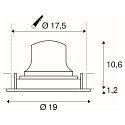 SLV LED Deckeneinbauleuchte NUMINOS DL XL, 2700K, IP20, dreh-/schwenkbar, 55�, 3500lm, UGR 19, Wei� / Wei�
