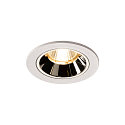 LED Deckeneinbauleuchte NUMINOS DL S, 250mA, CRi >90, IP44 IK02, ohne BG, 8.6W 3000K 700lm 40�, UGR <19, Wei� / Chrom