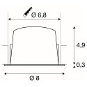 SLV LED Deckeneinbauleuchte NUMINOS DL S, 4000K, IP20, 20�, 790lm, UGR 19, Schwarz / Wei�