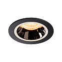 LED Deckeneinbauleuchte NUMINOS DL M, 2700K, IP20, 40�, 1550lm, UGR 17, Schwarz / Chrom